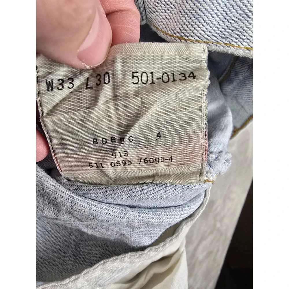 Vintage Levi's 501 Jeans‎ Mens 33x30 FIt 31x30 Blue Button Fly Made in USA *Read
